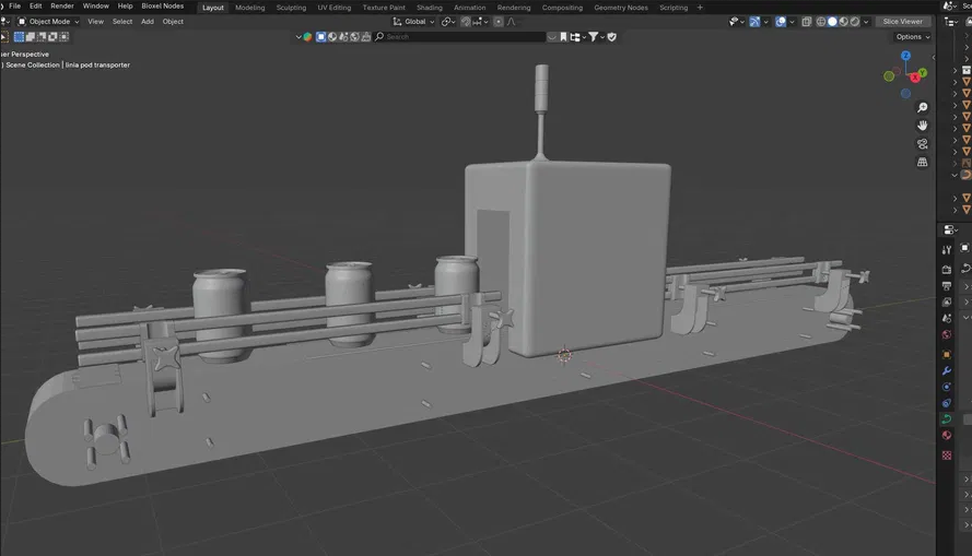 Model linii w Blenderze